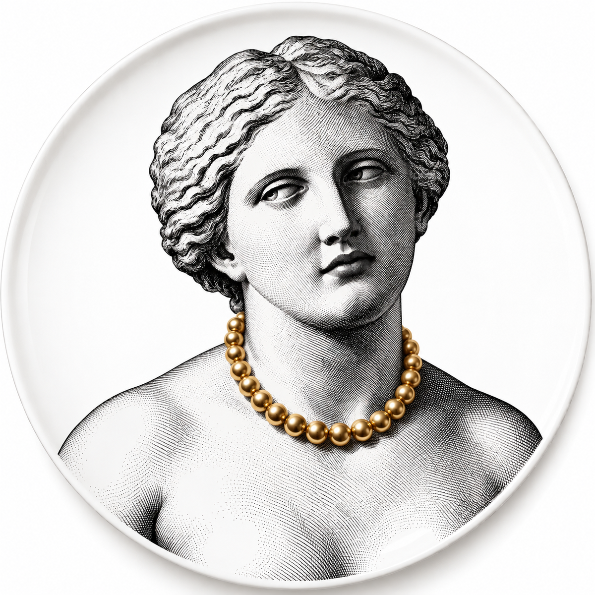 Décor Plate - Golden Pearls