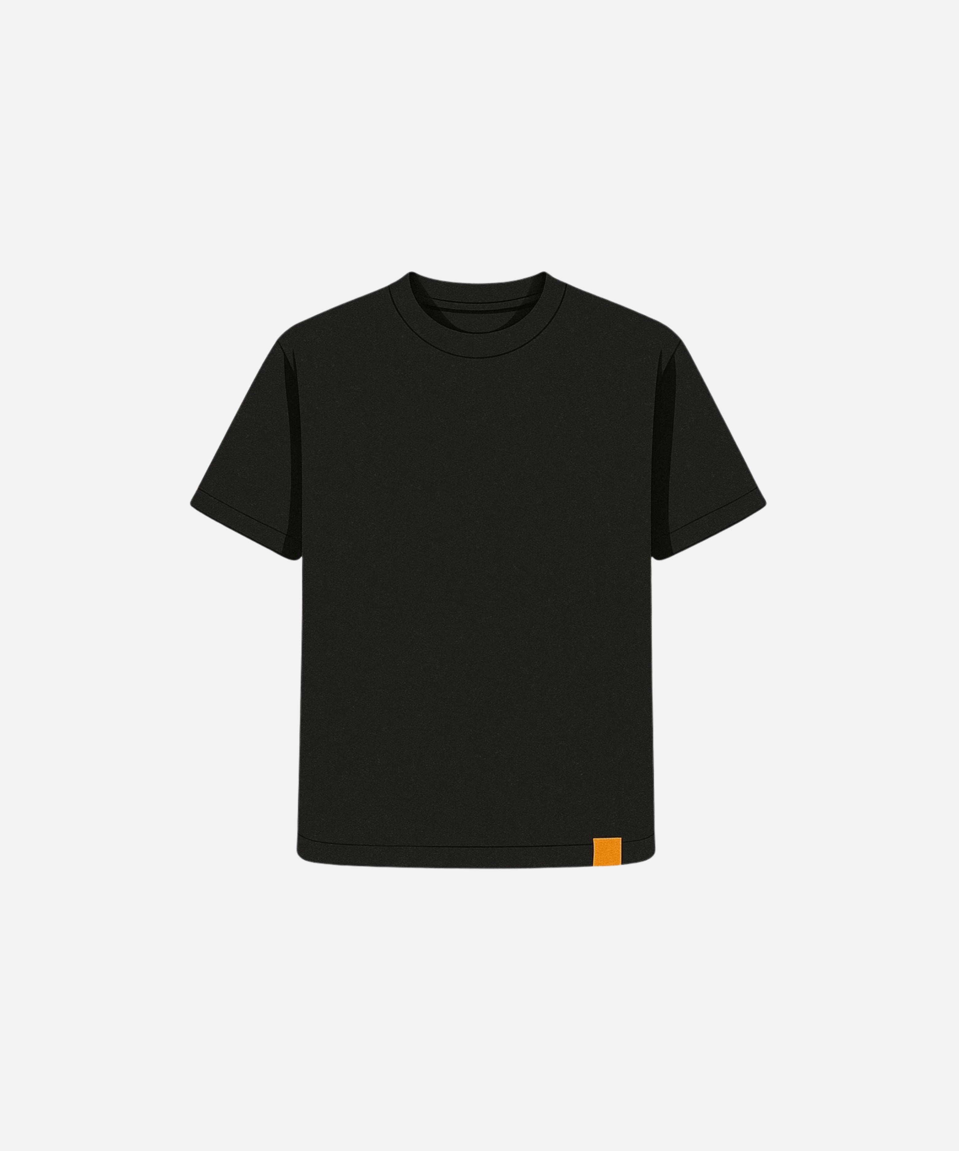 Black Plain Tee