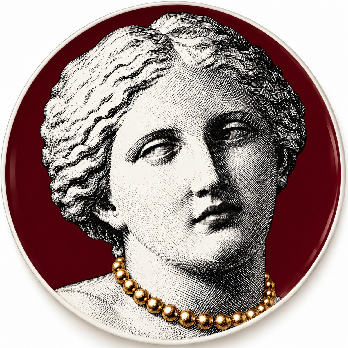 Décor Plate - Burgundy NO.1
