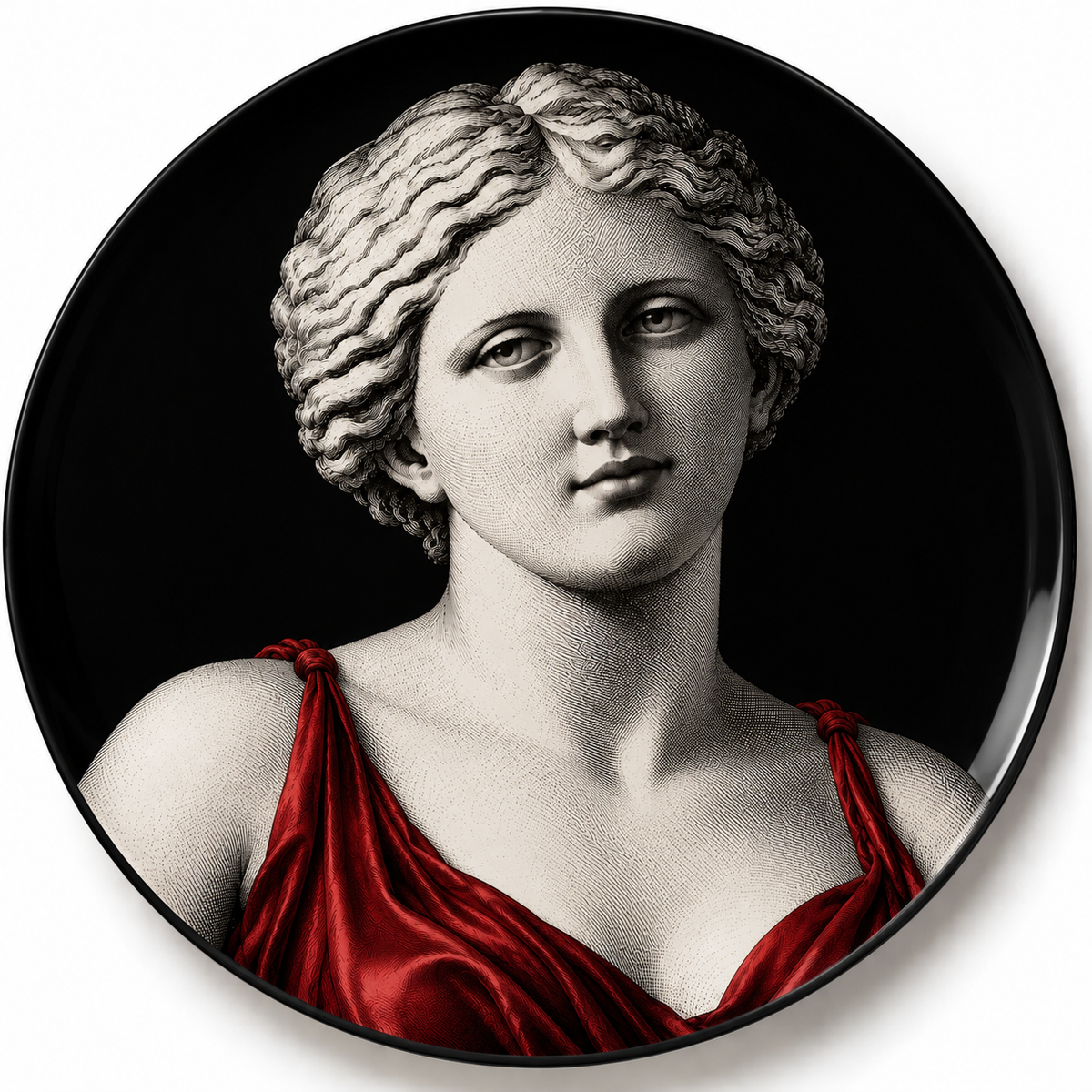 Décor Plate - Red Silk