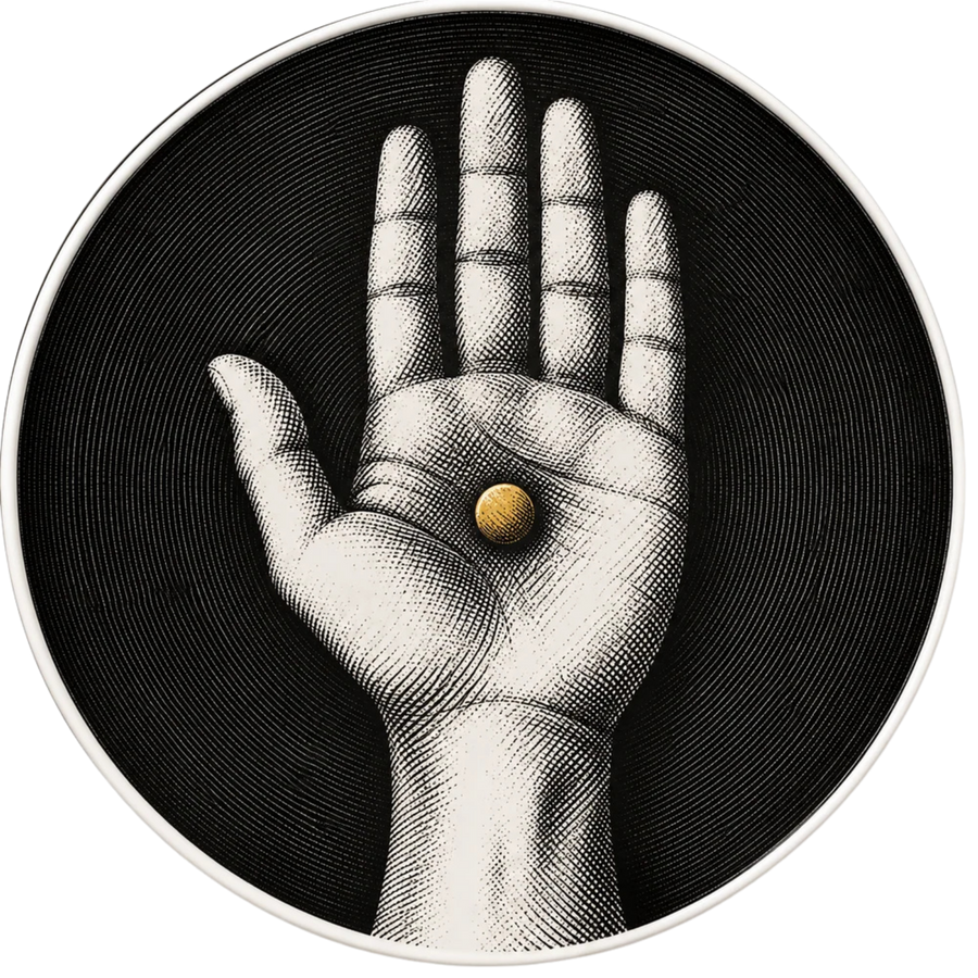 Décor Plate - Crucifix Hand