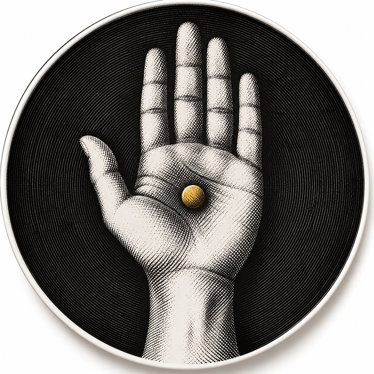 Décor Plate - Crucifix Hand
