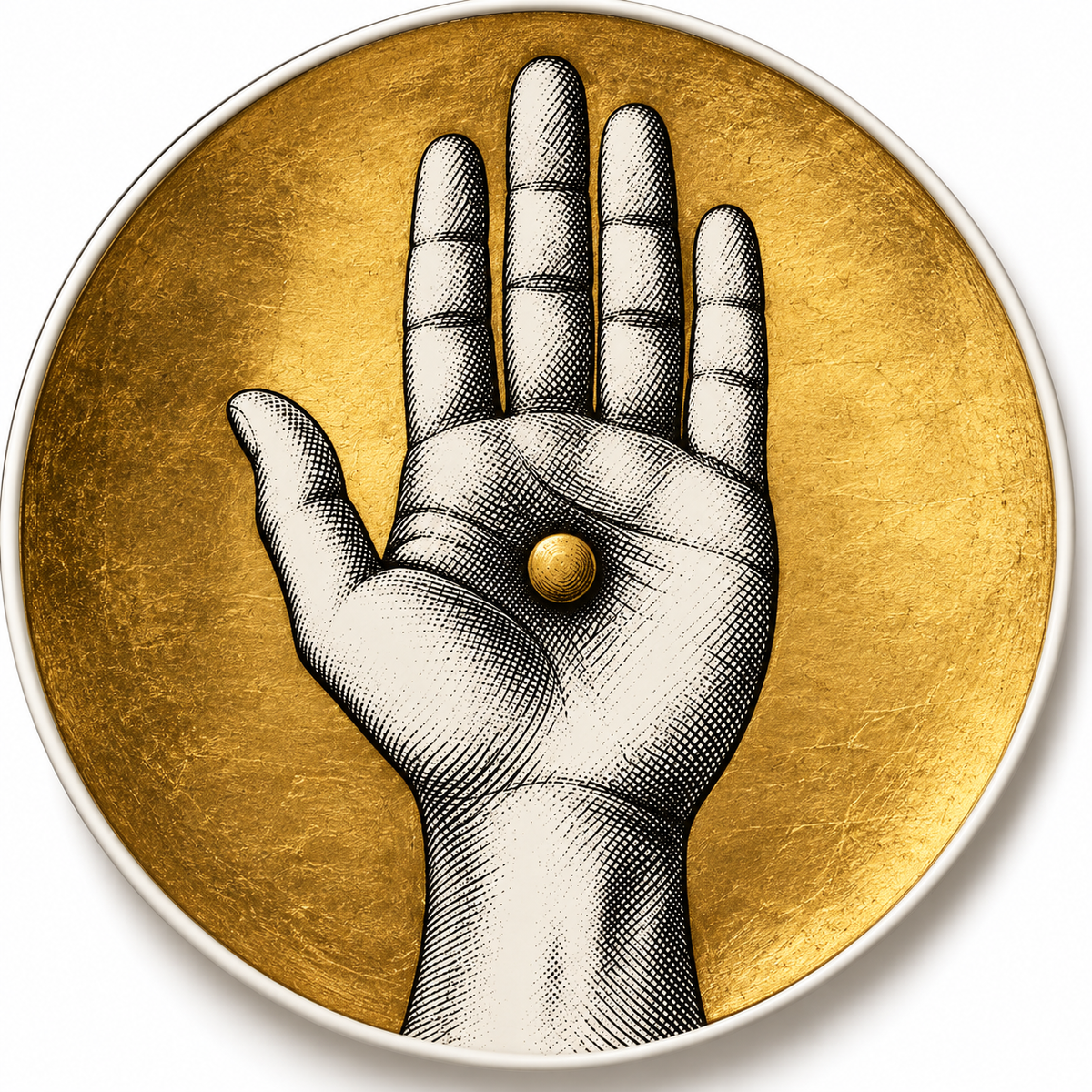 Décor Plate - Golden Crucifixion